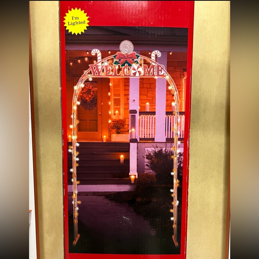 Vintage welcome Christmas Lighted Arch